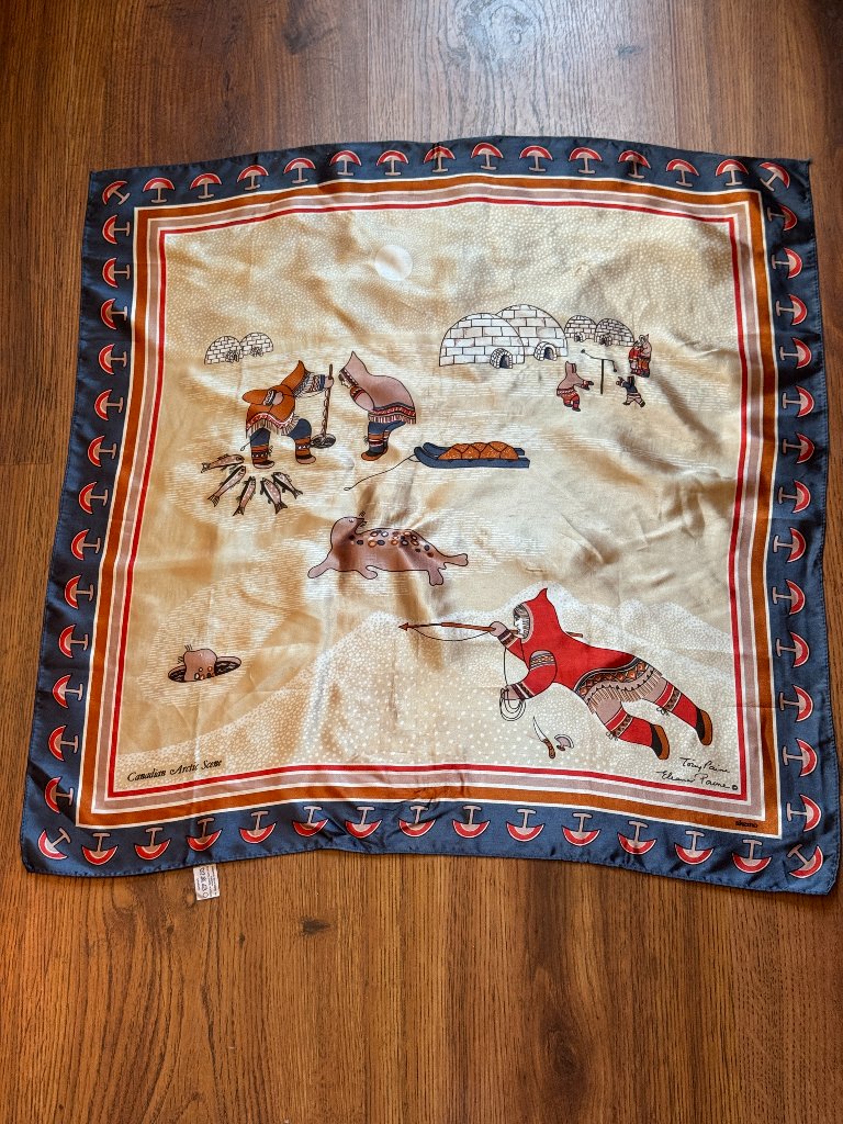 Tony And Eleanor Paine For Skemo Scarf, Canadian Arctic Scene, Circa 1980